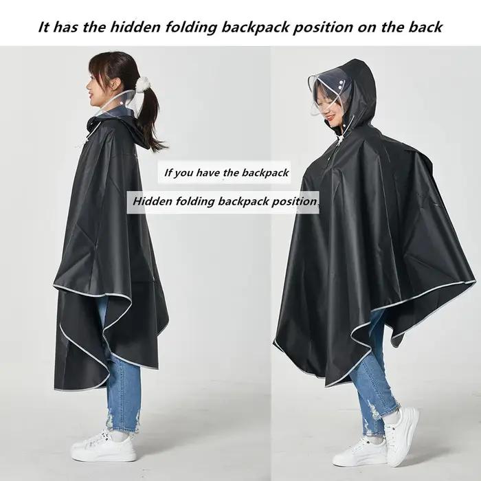 Poncho de pluie imperméable pour vélo et femme et homme, léger et réutilisable, Capes de pluie à cap