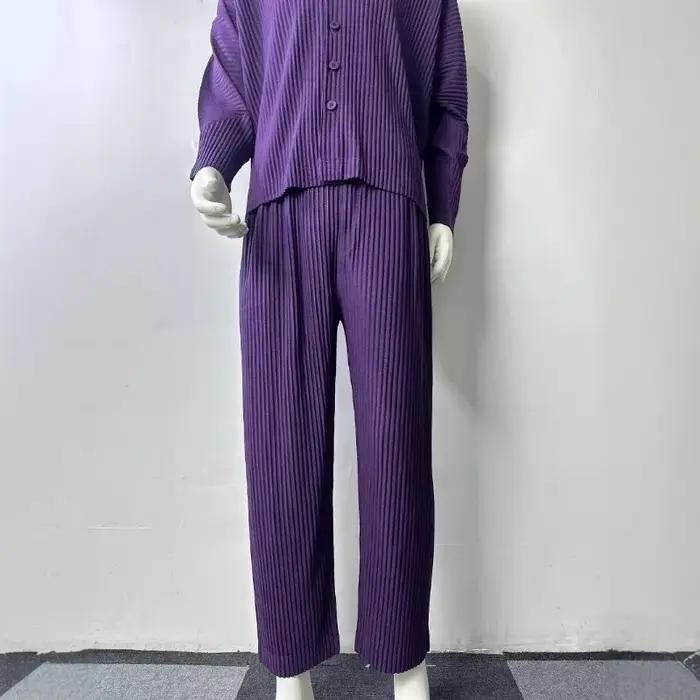 Miyake pantalon plissé costume homme pantalon neuf minutes automne 2025 automne veste mince + taille