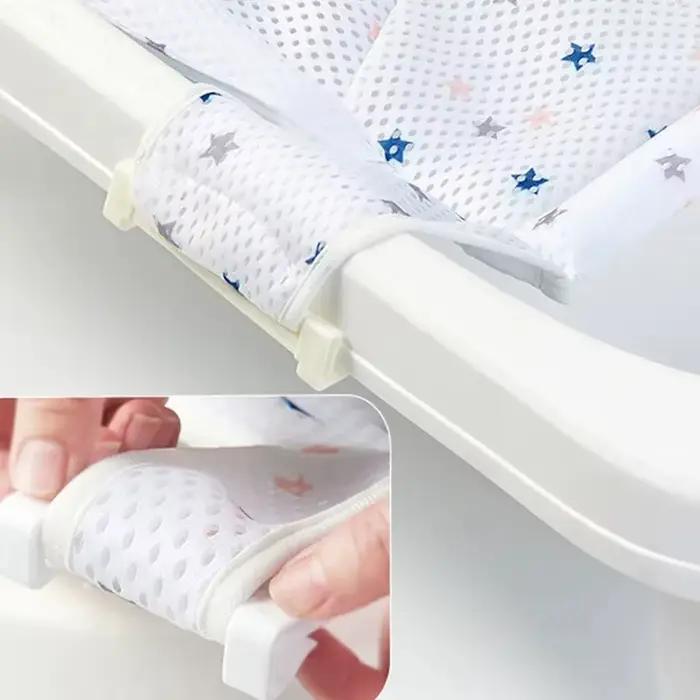 Coussin de bain réglable pour bébé et nouveau-né, en forme de croix, antidérapant, pour baignoire et douche