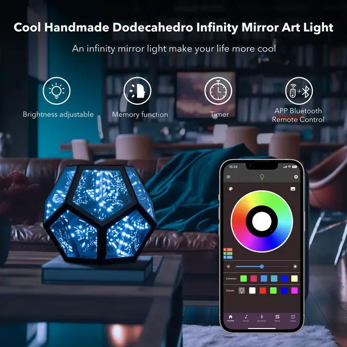 Lampe de nuit LED géométrique épurée, décoration créative pour la maison, cadeaux d'anniversaire, lu