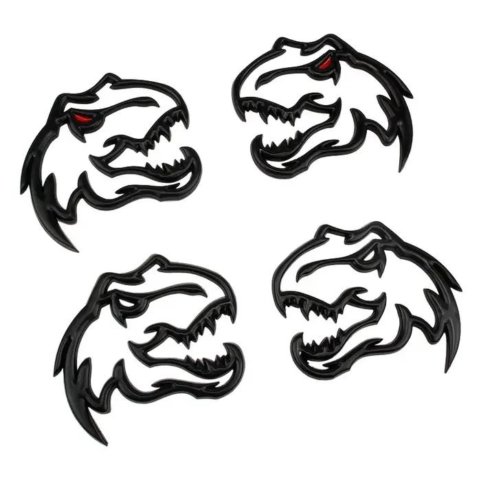 Voiture métal tyrannosaure Rex vélociraptor Raptor dinosaure Logo coffre corps Badge emblème décalco