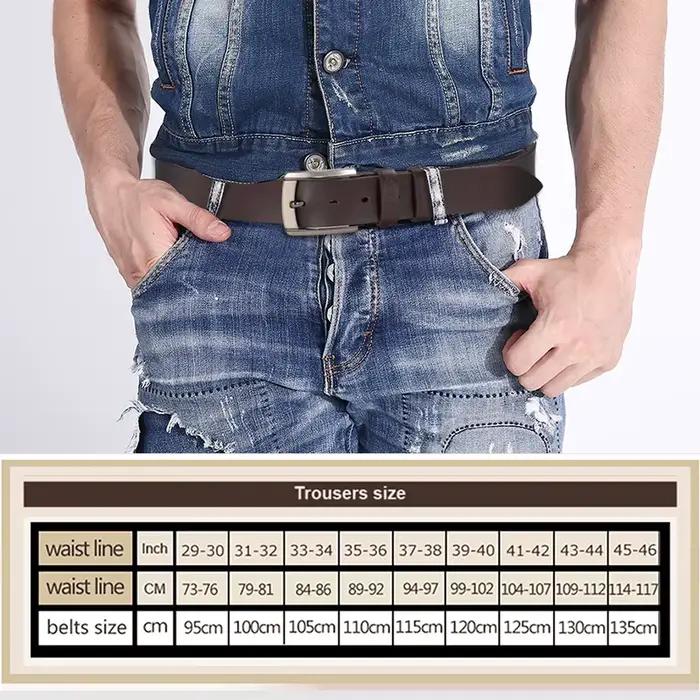 Ceinture en cuir véritable pour hommes, de haute qualité, de luxe, de styliste, en peau de vache, à