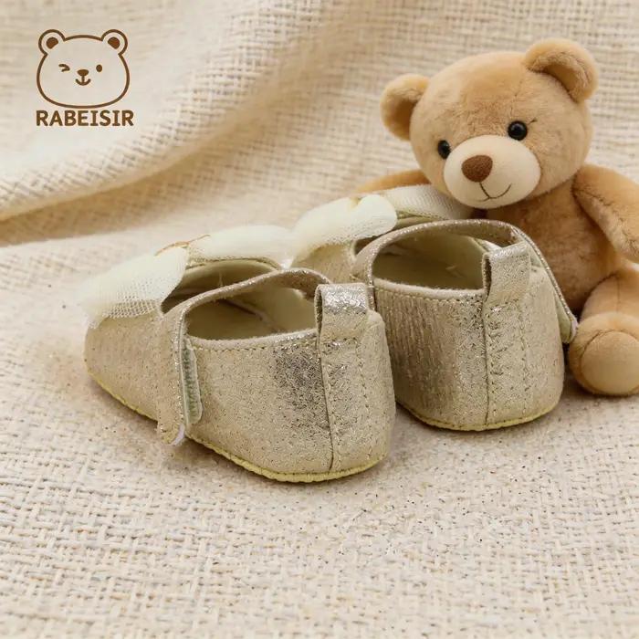 Chaussures de Marche Respirantes et Antidérapantes pour Bébé Première Paire Tout-Petits Style Princesse Dentelle Occasions Spéciales Promenade Famille Parc Visite Familiale Baptême Communion