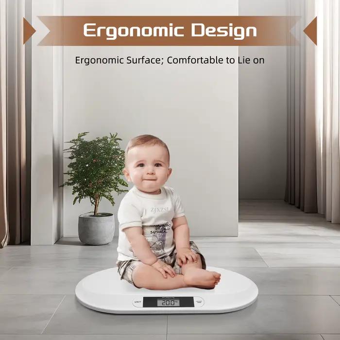 Balance numérique pour bébé avec grande capacité de 20 kg, capteur de haute précision et conception