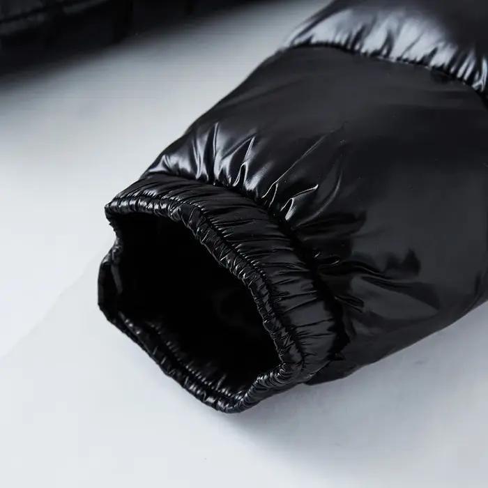 KIDCRKJ Veste d'hiver épaisse et imperméable pour homme, style streetwear, à manches longues, col mo