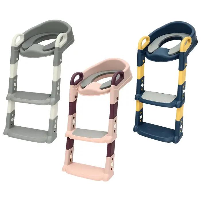Siège d'apprentissage de la propreté pliable pour enfants avec marchepied, siège de toilette réglabl