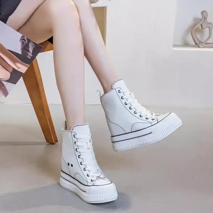 CHABELLA hauteur augmenter 13 cm femmes chaussures en toile haut Design avec boucle et fermeture écl