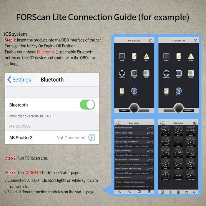 Vgate vLinker FD ELM327 FORScan Pour Ford wifi Bluetooth 4.0 OBD2 Diagnostique de Voiture Auto Outil