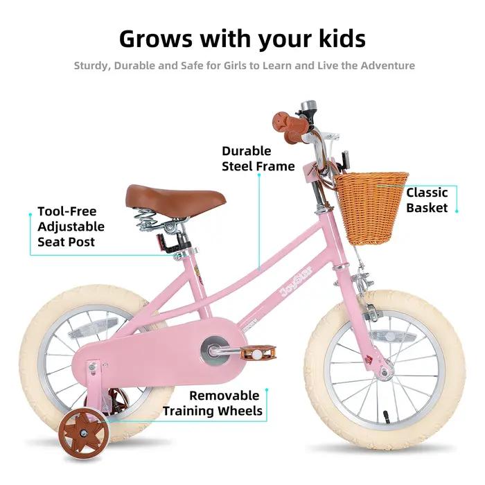 Entrepôt américain JOYSTAR Vélo pour filles pour 2 à 12 tout-petits et enfants, 12" 14" 16" 20" avec