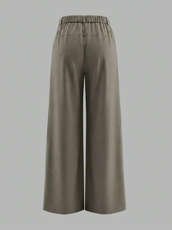 Nouveau pantalon de costume taille haute à jambe large pour femme 2026 – Élégant, fluide, pour le bu