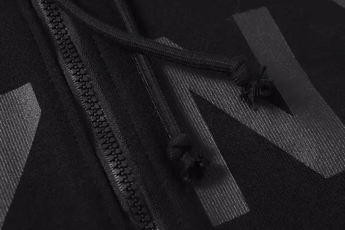 Cardigan noir cartouches Kanye SZNX CREW sweat à capuche avec fermeture éclair hommes femmes meilleu