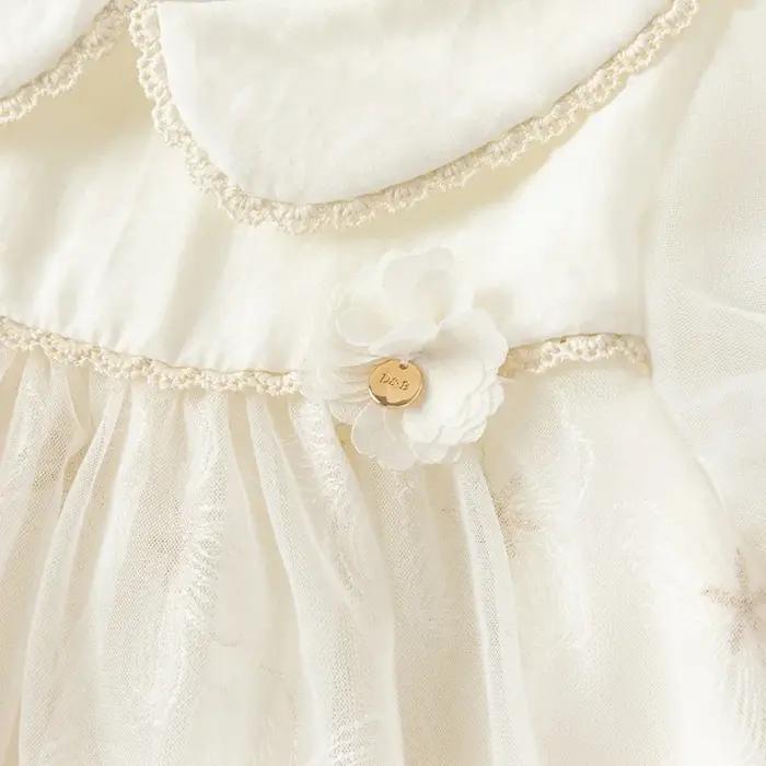 Dave Bella – robe d'été pour filles, douce et mignonne, manches bulles, robe de princesse en maille