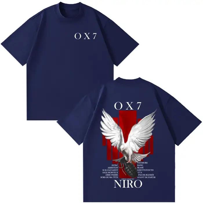 Rappeur Niro OX7 Album T-shirt hommes femmes vêtements Hip Hop mode Pop musique T-shirts mâle décont