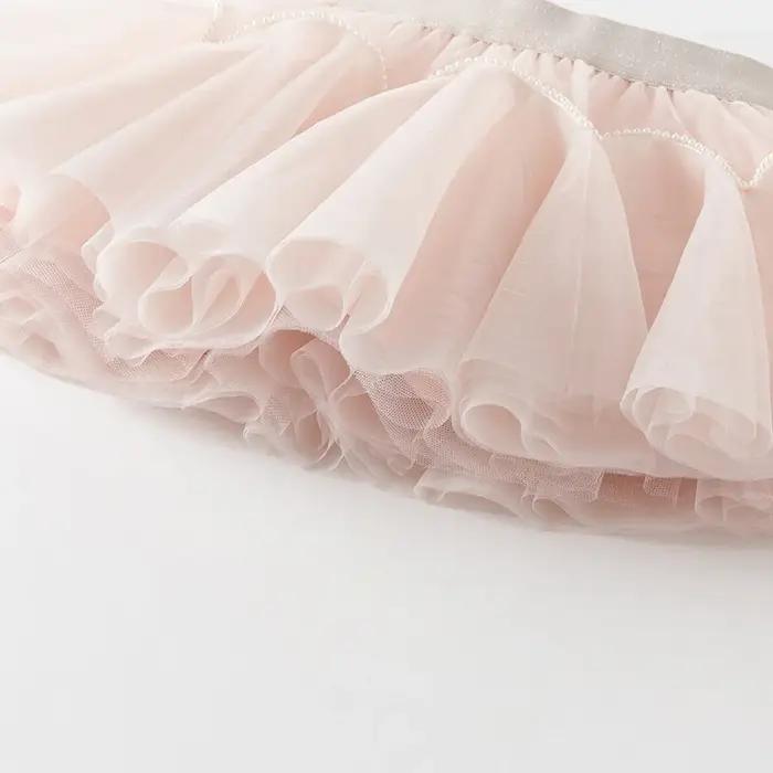 Dave Bella été enfants rose maille princesse jupe décontracté doux mignon fille robe de bal chic dou