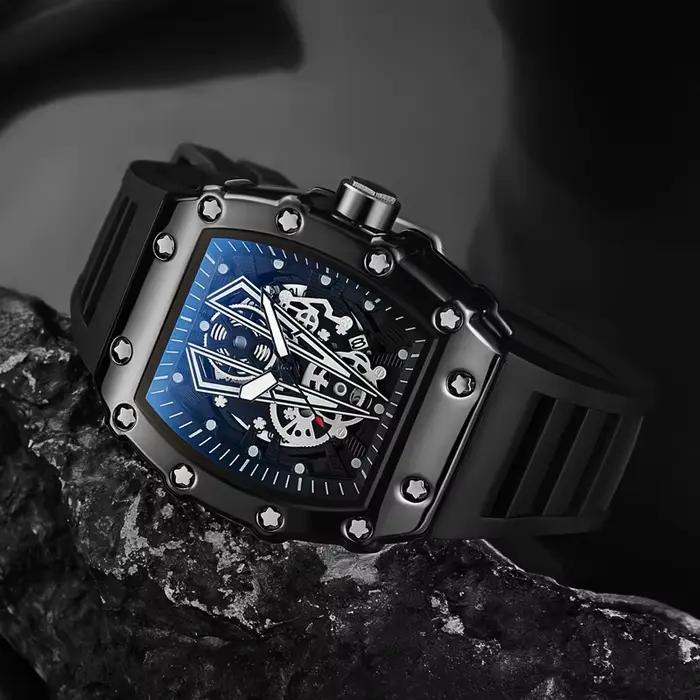Montre de commerce extérieur grand cadran pour hommes Quartz étanche Sport carré montre lumineuse po