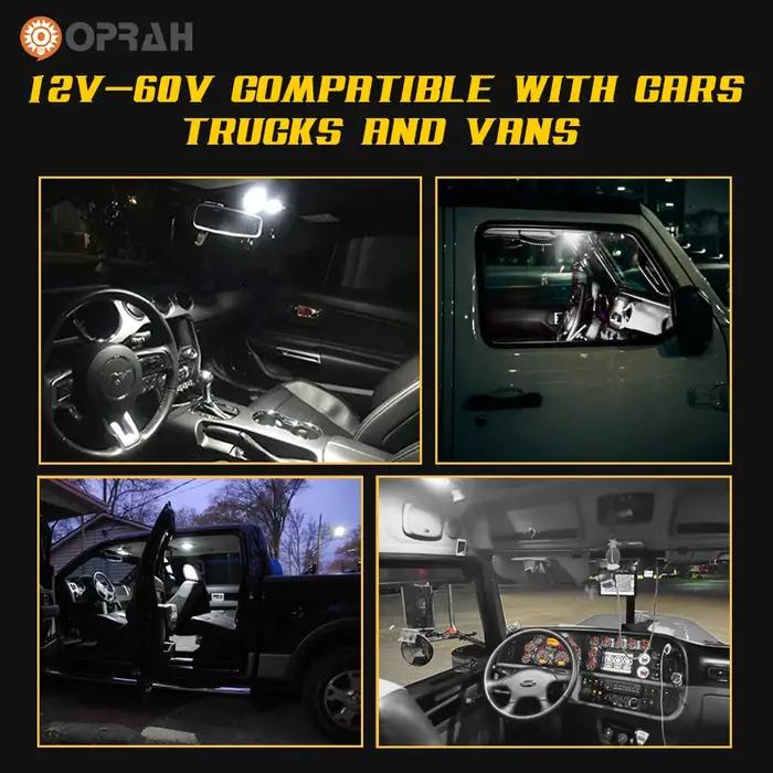 10 pièces 12V 24V LED T10 W5W 194 168 voiture camion feux de signalisation Canbus 2016SMD pas d'erre