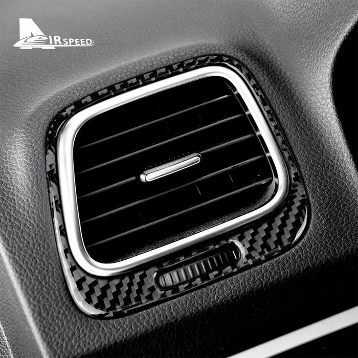 Autocollant de ventilation de sortie ca de voiture, en Fiber de carbone véritable et souple, pour Vo