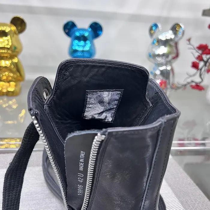 Haut Jumbo à lacets ligne principale semelle épaisse rouge concepteur luxe Sneaker en cuir Ro noir h