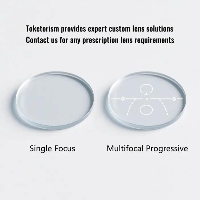 Toketorism qualité myopie presbytie lentilles de Prescription pour lunettes sans monture multifocale