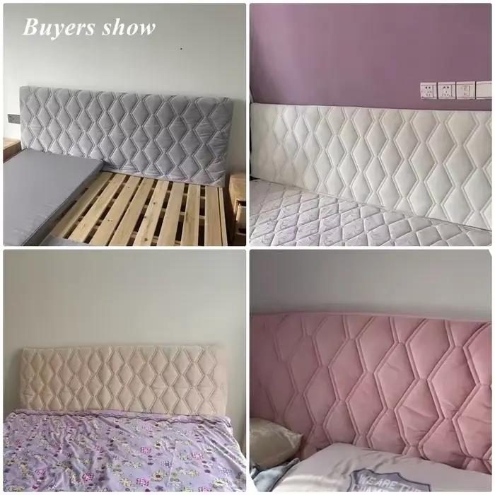 Couverture de tête de lit matelassée épaisse pour chambre de fille élégante et douillette pour protection et décoration de lit occase spéciale