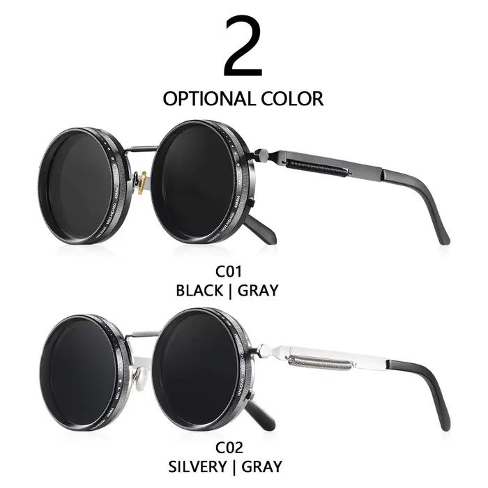 CRIXALIS lunettes de soleil rondes polarisées ND9 gradation réglable hommes femmes rétro Punk hommes