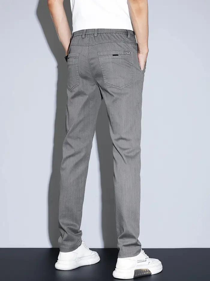 2025 nouveaux pantalons décontractés pour hommes printemps été mince affaires droites coton Stretch