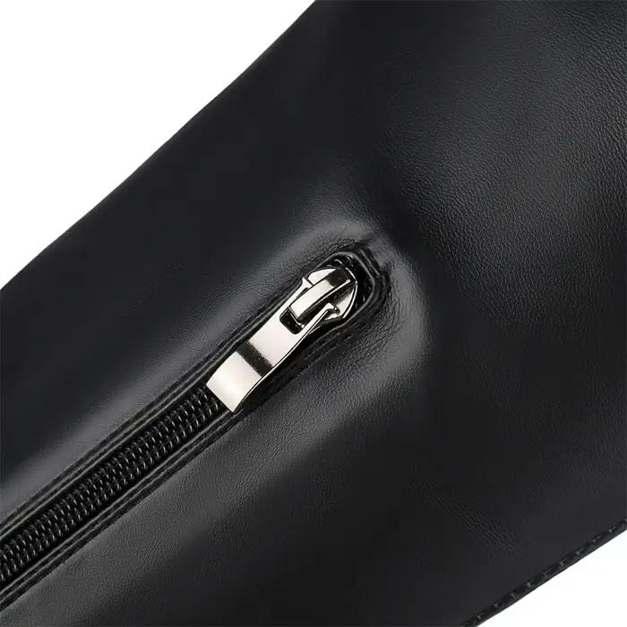 Cuissardes en peluche pour femmes, sur le genou, temporel, talons carrés ronds, Parker commandé, dou