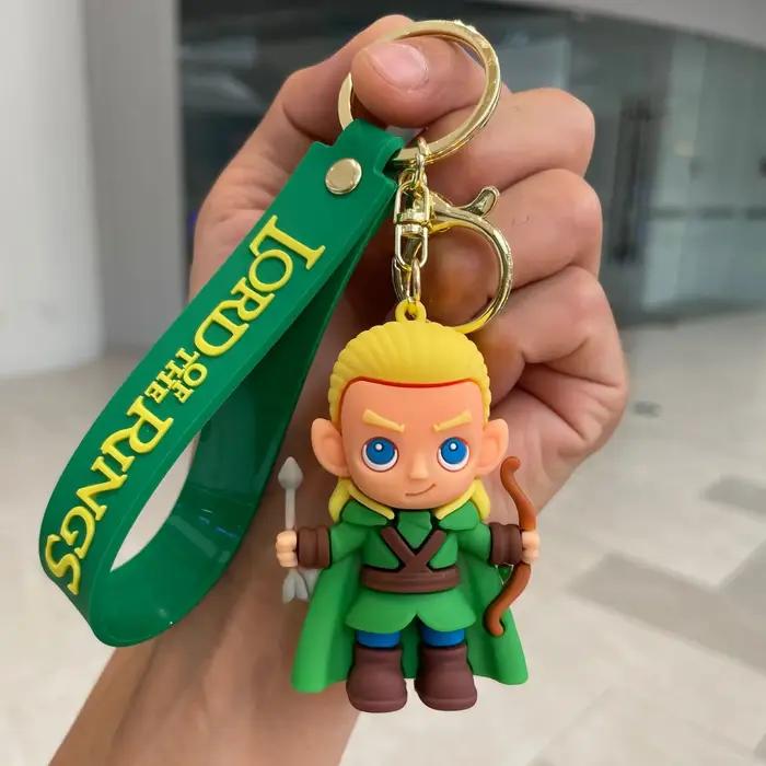 Porte-clés Seigneur des Anneaux figurine d'action tridimensionnelle voiture porte-clés sac pendentif original pour fan de fantasy et films occasionnels