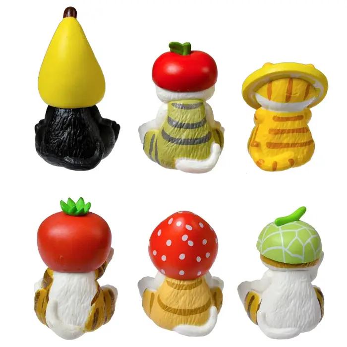 Mofusand requin chat boîte aveugle fruits animaux mignon Mini figurines Anime ornements poupées Fans