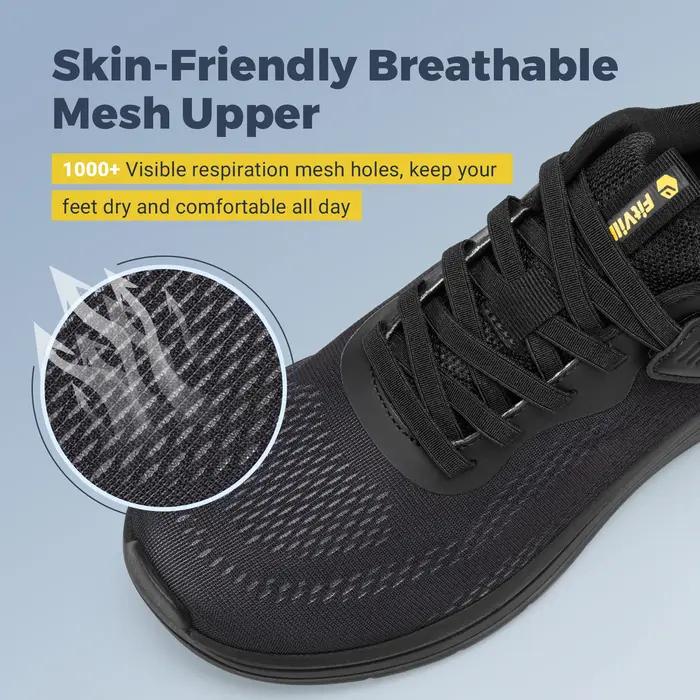 FitVille – chaussures de marche larges pour hommes, chaussures de course légères, baskets avec souti