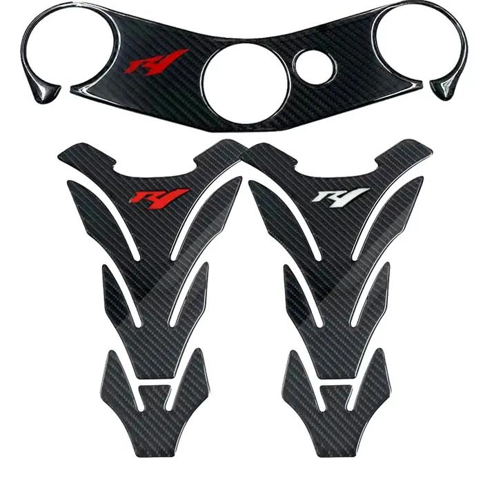 3D Moto Carburant précieux Bouchon Autocollant Pad Protecteur Supérieur Pince Décalque Pour Yamaha Y