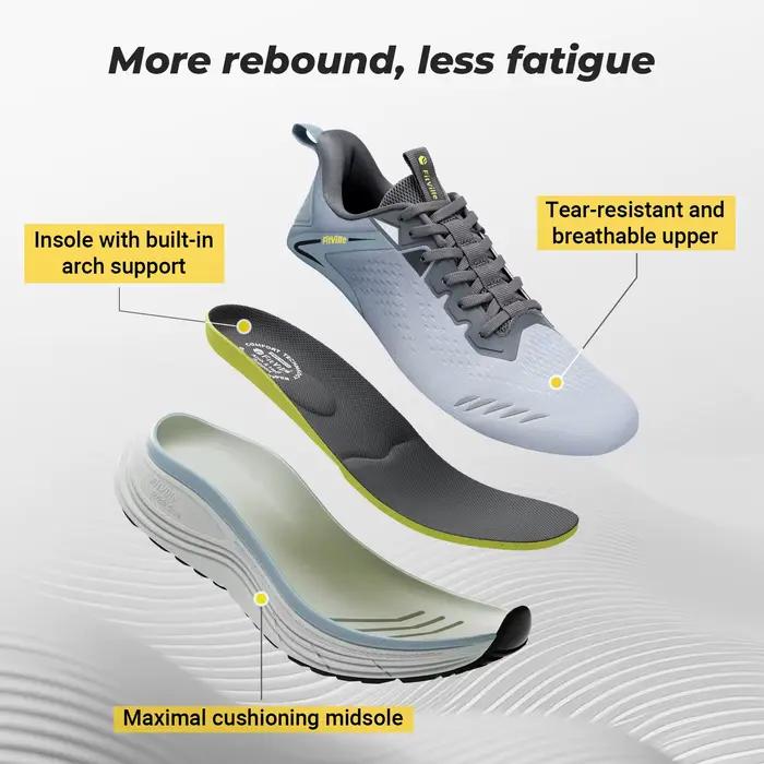 Fittington chaussures de marche pour hommes pour chaussures de course larges et rembourrées chaussur