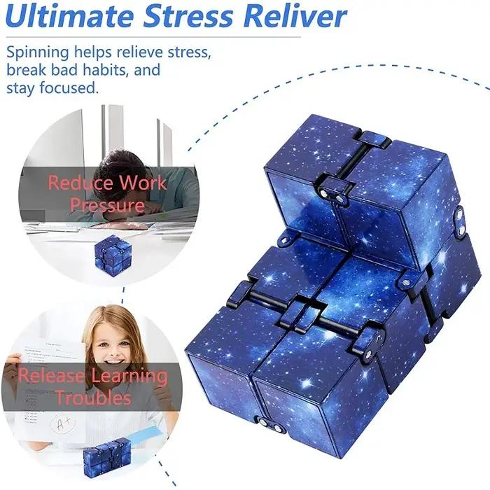 Extron-Jouet Anti-Stress pour Enfant, Cube, Flip, Tdh, Anlande, Puzzle, Magique, Doigt, Fidget, Mm,