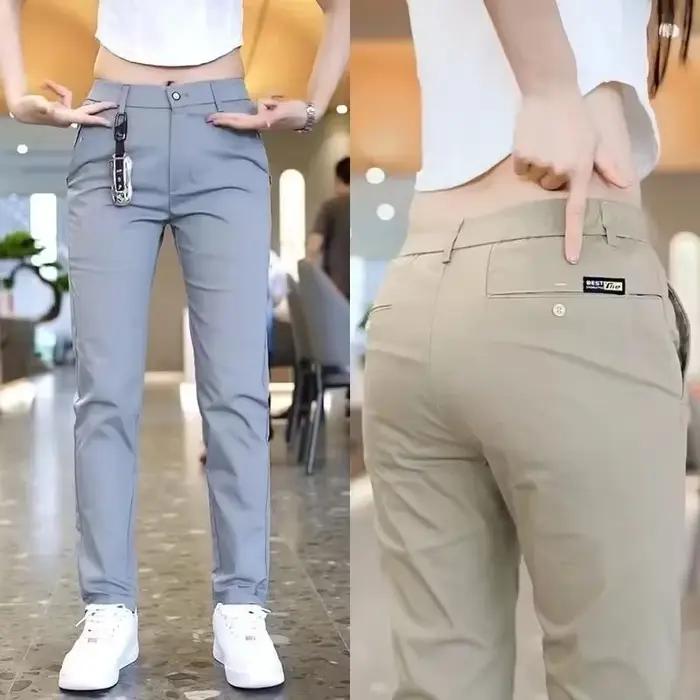 Pantalon de Golf en soie glacée pour hommes, mi-poids, décontracté, pantalon de sport, Design Simple