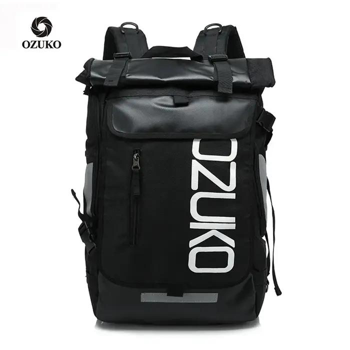 OZUKO sac à dos hommes 15.6 pouces ordinateur portable hydrofuge cartable pour adolescent décontracté étudiant sacs à do