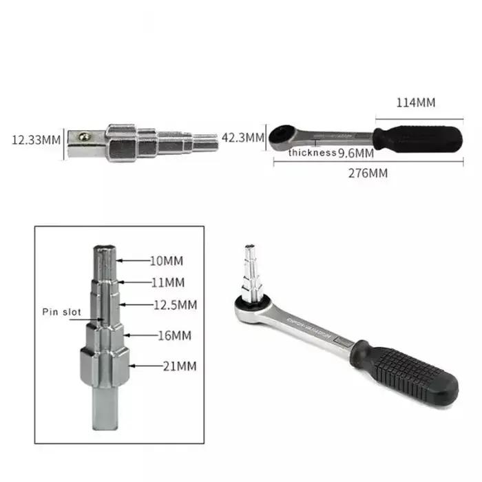 Clé à cliquet en acier au carbone, outil à main de 10 à 21mm, radiateur à tétons Durable, fourniture