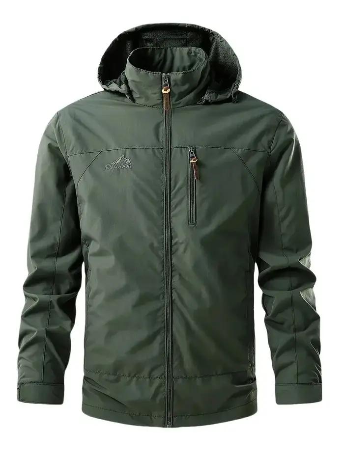 Nouvelle veste de pluie imperméable et coupe-vent légère à capuche pour homme, idéale pour l'escalad
