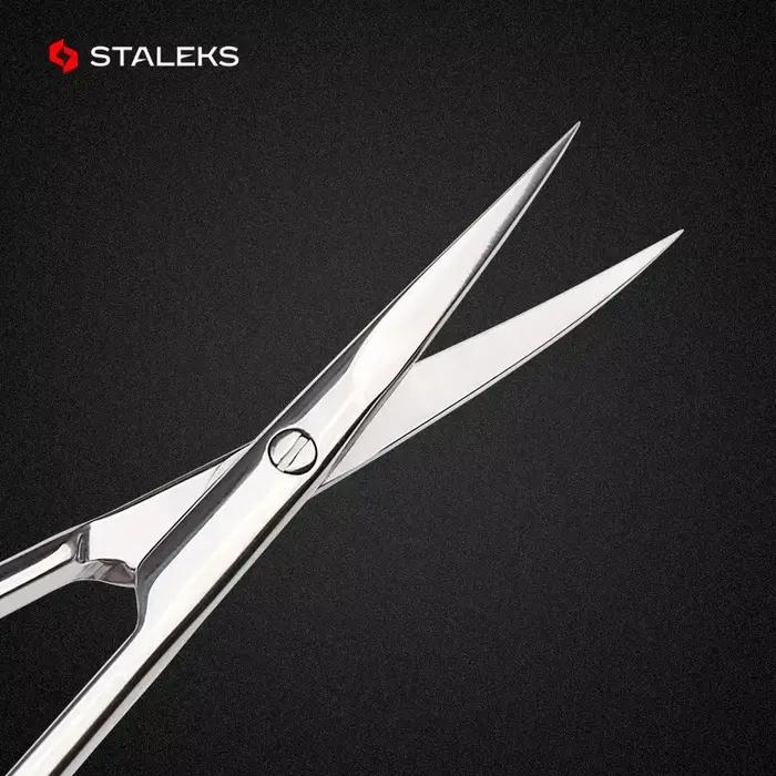 STALEKS SE-20-2 ciseaux à ongles de haute qualité en acier inoxydable coude ciseaux à sourcils Profe