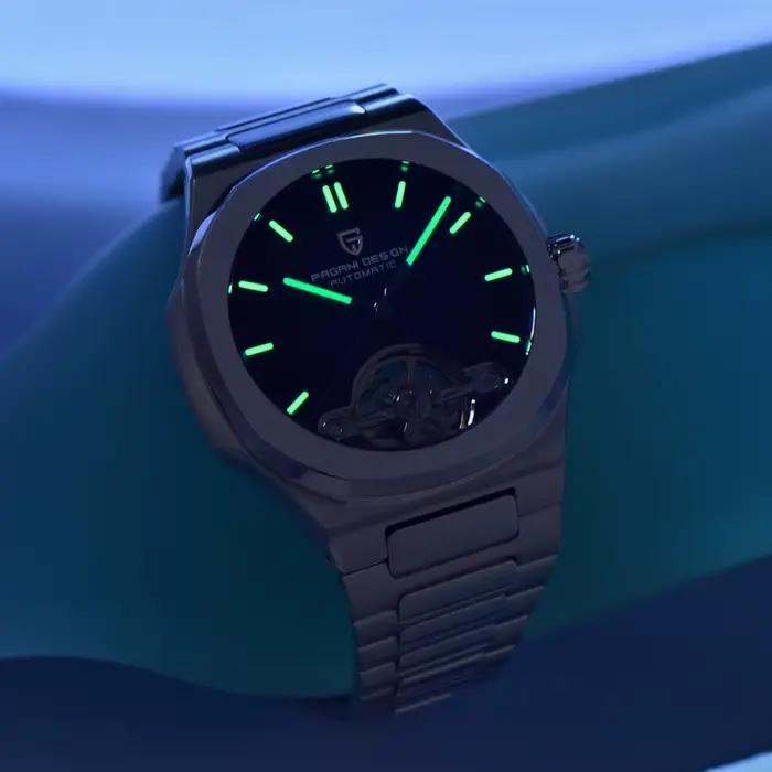 PAGANI DESIGN nouvelle montre mécanique à Tourbillon creux pour hommes Sport élégant saphir montre é