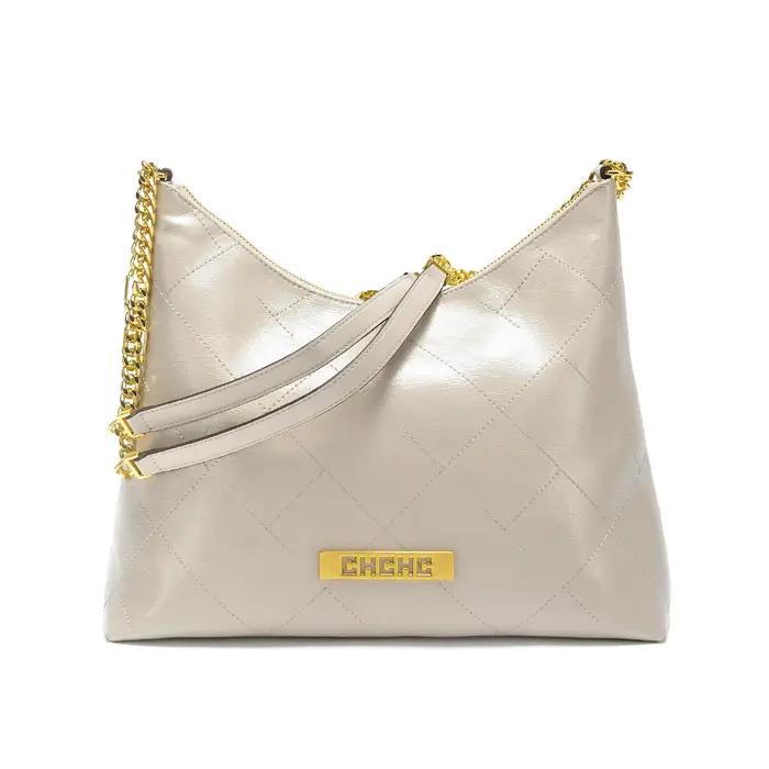 CHCH Sac à main pour femme, nouveau sac fourre-tout argenté, sac à main classique avec coutures et c