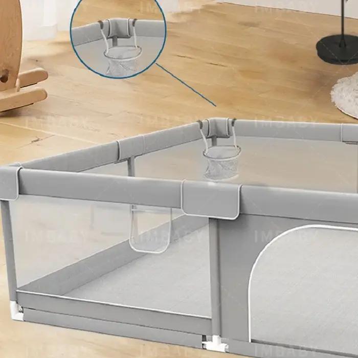 Grand Parc de Jeux pour Bébé, 200cm, avec 2 Cadeaux, Clôture de Sécurité Solide pour Enfant