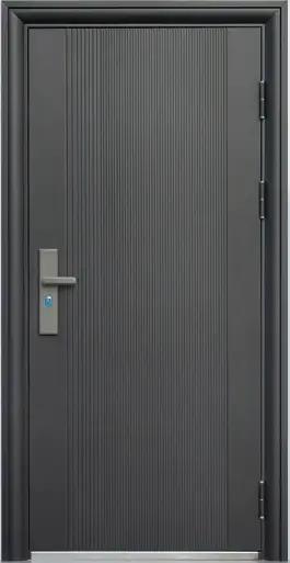 Porte de sécurité d'entrée extérieure en acier d'usine chinoise, porte en acier de conception simple