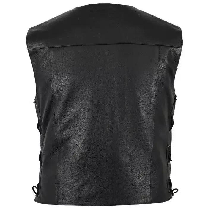Veste en cuir rétro pour homme - haut sans manches - style disciplinaire - chevalier médiéval
