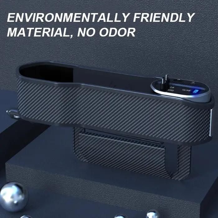 SEAMETAL – organisateur d'espace de siège de voiture à chargement sans fil, avec câble de Charge rap