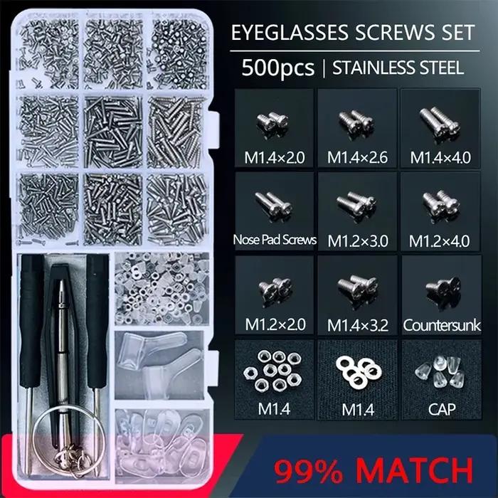 Kit de réparation de lunettes et lunettes de soleil, jeu de tournevis, jeu de vis, kit assressentide