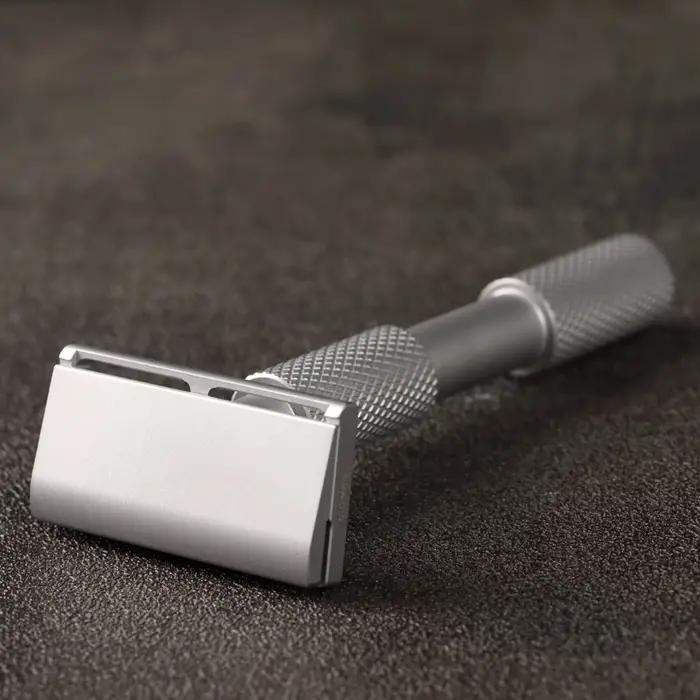 Rasoir de sécurité YAQI Aileron GEM Blade - Rasoir de rasage traditionnel avec 3 lames pour une coup