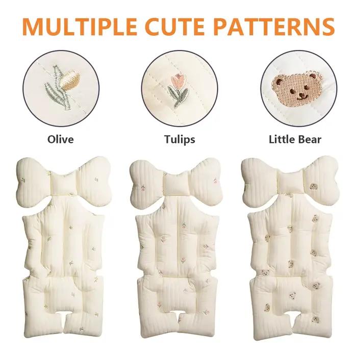 Coussins de siège de poussette pour bébé, chauds, en coton épais, pour enfant, universels, quatre sa
