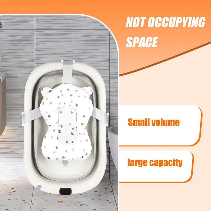 Baignoire Bébé Pliable - Avec Coussin De Bain Et Thermomètre Intégré - Idéal Pour Cadeau De Naissan