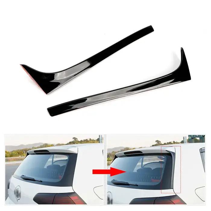Becquet de vitre arrière de voiture noir brillant ABS 2 pièces pour VW Golf 7 MK7 2014-2018