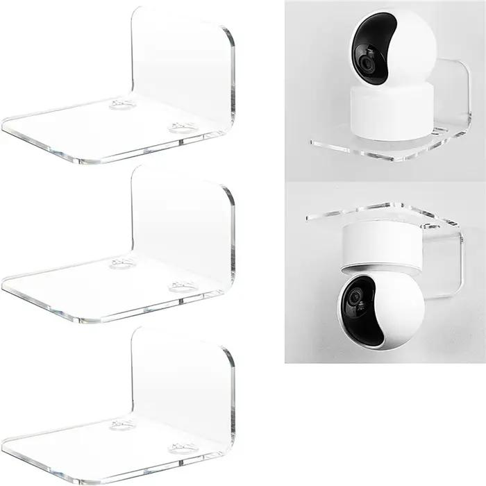 Étagère pour caméra de Surveillance, 3 pièces, support mural adhésif en acrylique, support de rangem